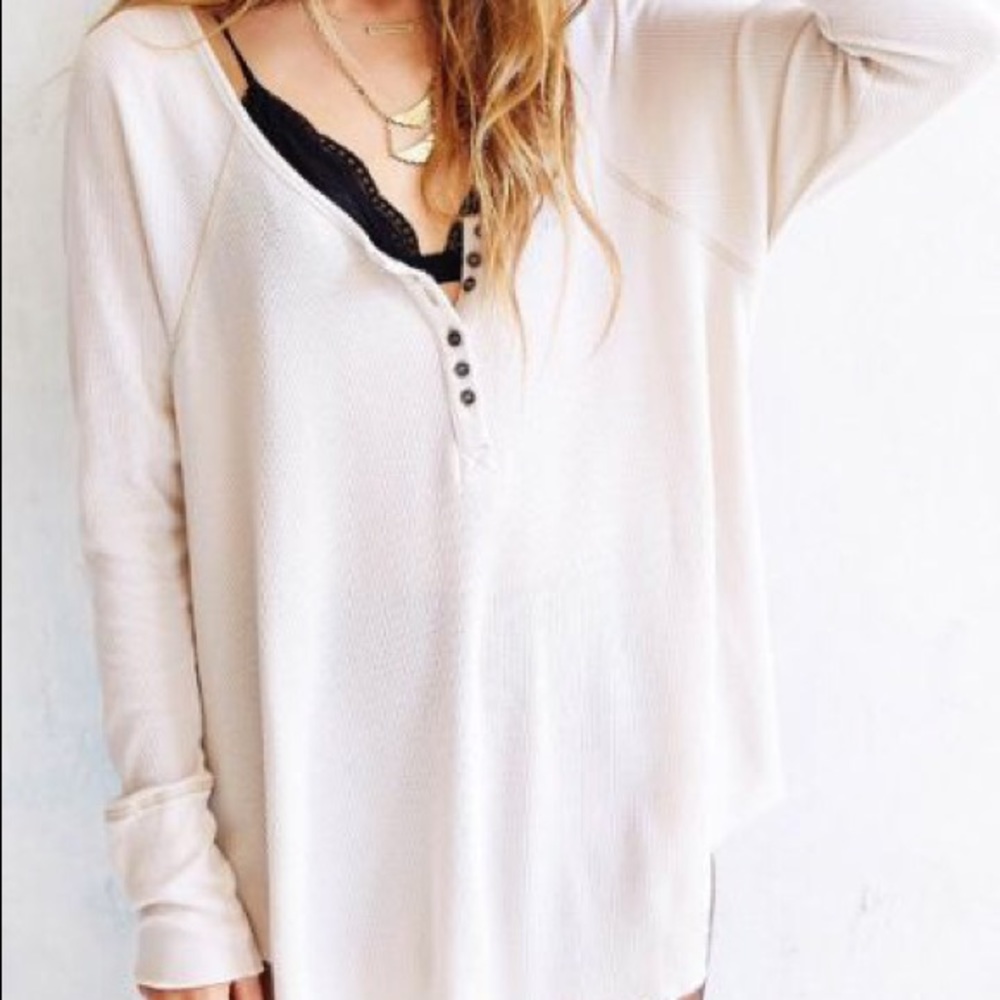 Urban Outfitters Waffle Knit Henley